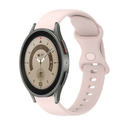 20mm Butterfly Buckle Solid Color Silicone Watch Band, For Samsung Galaxy Watch5 Pro 45mm, For Samsung Galaxy Watch4 40mm