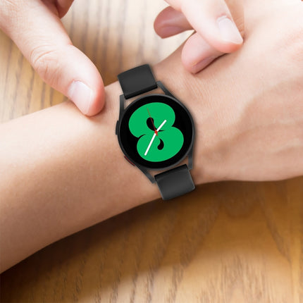 20mm Butterfly Buckle Solid Color Silicone Watch Band, For Samsung Galaxy Watch5 Pro 45mm, For Samsung Galaxy Watch4 40mm