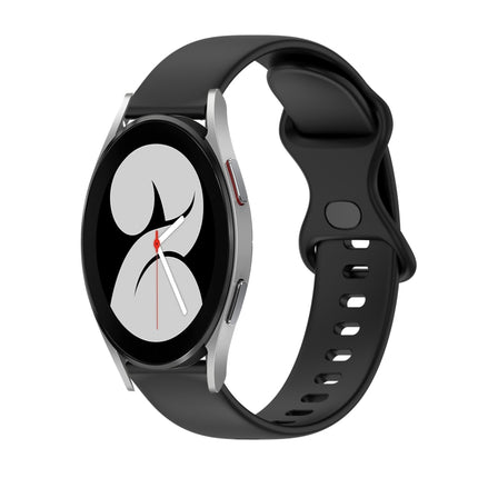 20mm Butterfly Buckle Solid Color Silicone Watch Band, For Samsung Galaxy Watch5 Pro 45mm, For Samsung Galaxy Watch4 40mm