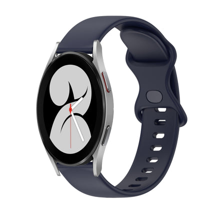 20mm Butterfly Buckle Solid Color Silicone Watch Band, For Samsung Galaxy Watch5 Pro 45mm, For Samsung Galaxy Watch4 40mm