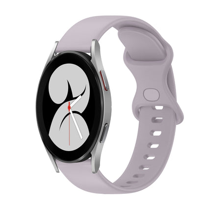 20mm Butterfly Buckle Solid Color Silicone Watch Band, For Samsung Galaxy Watch5 Pro 45mm, For Samsung Galaxy Watch4 40mm