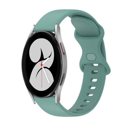 20mm Butterfly Buckle Solid Color Silicone Watch Band, For Samsung Galaxy Watch5 Pro 45mm, For Samsung Galaxy Watch4 40mm