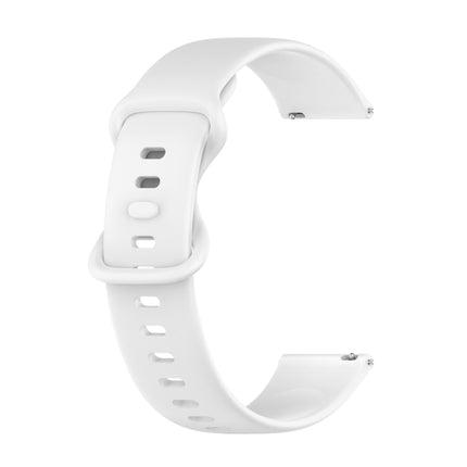 20mm Butterfly Buckle Solid Color Silicone Watch Band, For Samsung Galaxy Watch4 44mm, For Samsung Galaxy Watch4 Classic 46mm