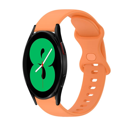 20mm Butterfly Buckle Solid Color Silicone Watch Band, For Samsung Galaxy Watch4 44mm, For Samsung Galaxy Watch4 Classic 46mm
