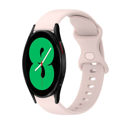 20mm Butterfly Buckle Solid Color Silicone Watch Band, For Samsung Galaxy Watch4 44mm, For Samsung Galaxy Watch4 Classic 46mm