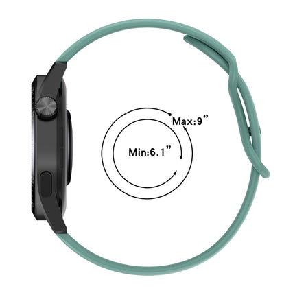 20mm Butterfly Buckle Solid Color Silicone Watch Band, For Samsung Galaxy Watch4 44mm, For Samsung Galaxy Watch4 Classic 46mm