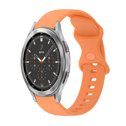 20mm Butterfly Buckle Solid Color Silicone Watch Band, For Samsung Galaxy Watch4 44mm, For Samsung Galaxy Watch4 Classic 46mm