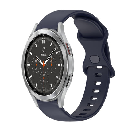 20mm Butterfly Buckle Solid Color Silicone Watch Band, For Samsung Galaxy Watch4 44mm, For Samsung Galaxy Watch4 Classic 46mm