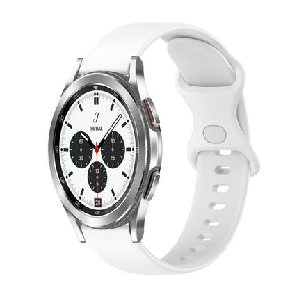 20mm Butterfly Buckle Solid Color Silicone Watch Band, For Samsung Galaxy Watch4 Classic 42mm, For Samsung Galaxy Watch Active 2
