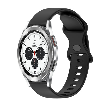 20mm Butterfly Buckle Solid Color Silicone Watch Band, For Samsung Galaxy Watch4 Classic 42mm, For Samsung Galaxy Watch Active 2