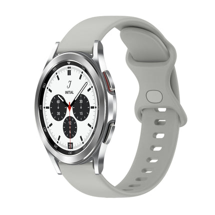 20mm Butterfly Buckle Solid Color Silicone Watch Band, For Samsung Galaxy Watch4 Classic 42mm, For Samsung Galaxy Watch Active 2
