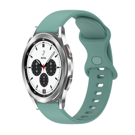 20mm Butterfly Buckle Solid Color Silicone Watch Band, For Samsung Galaxy Watch4 Classic 42mm, For Samsung Galaxy Watch Active 2