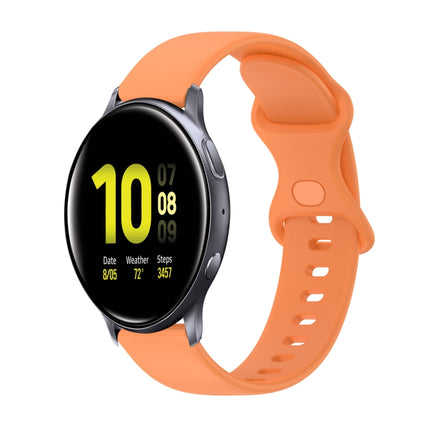 20mm Butterfly Buckle Solid Color Silicone Watch Band, For Samsung Galaxy Watch4 Classic 42mm, For Samsung Galaxy Watch Active 2