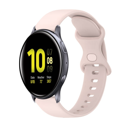 20mm Butterfly Buckle Solid Color Silicone Watch Band, For Samsung Galaxy Watch4 Classic 42mm, For Samsung Galaxy Watch Active 2