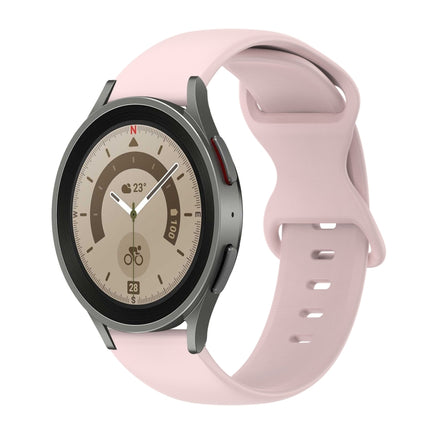 20mm Butterfly Buckle Solid Color Silicone Watch Band, For Samsung Galaxy Watch 5 Pro 45mm, For Samsung Galaxy Watch 4 40mm