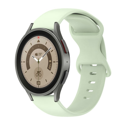 20mm Butterfly Buckle Solid Color Silicone Watch Band, For Samsung Galaxy Watch 5 Pro 45mm, For Samsung Galaxy Watch 4 40mm