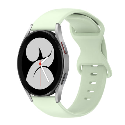 20mm Butterfly Buckle Solid Color Silicone Watch Band, For Samsung Galaxy Watch 5 Pro 45mm, For Samsung Galaxy Watch 4 40mm