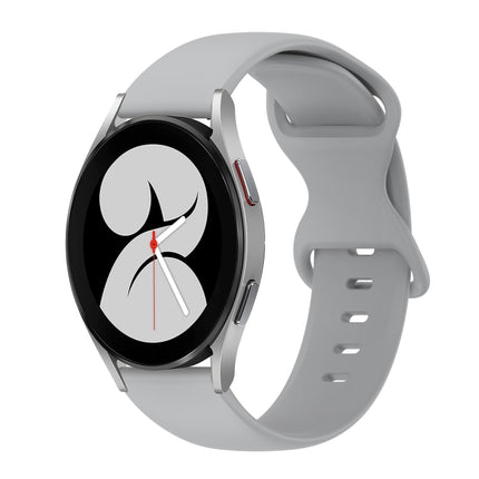 20mm Butterfly Buckle Solid Color Silicone Watch Band, For Samsung Galaxy Watch 5 Pro 45mm, For Samsung Galaxy Watch 4 40mm