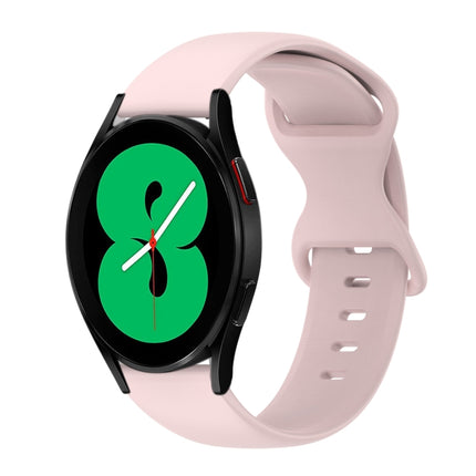 20mm Butterfly Buckle Solid Color Silicone Watch Band, For Samsung Galaxy Watch 4 44mm, For Samsung Galaxy Watch 4 Classic 46mm