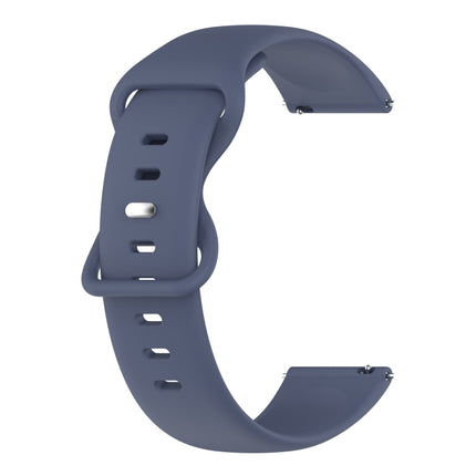 20mm Butterfly Buckle Solid Color Silicone Watch Band, For Samsung Galaxy Watch 4 Classic 42mm, For Samsung Galaxy Watch Active 2