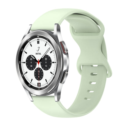 20mm Butterfly Buckle Solid Color Silicone Watch Band, For Samsung Galaxy Watch 4 Classic 42mm, For Samsung Galaxy Watch Active 2