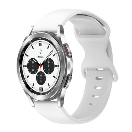 20mm Butterfly Buckle Solid Color Silicone Watch Band, For Samsung Galaxy Watch 4 Classic 42mm, For Samsung Galaxy Watch Active 2
