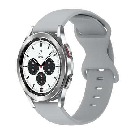 20mm Butterfly Buckle Solid Color Silicone Watch Band, For Samsung Galaxy Watch 4 Classic 42mm, For Samsung Galaxy Watch Active 2