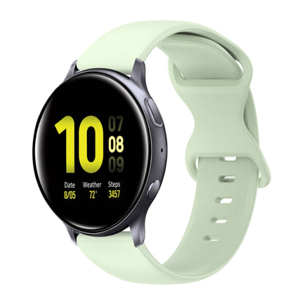 20mm Butterfly Buckle Solid Color Silicone Watch Band, For Samsung Galaxy Watch 4 Classic 42mm, For Samsung Galaxy Watch Active 2