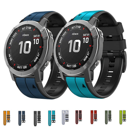 26mm Silicone Sports Two-Color Watch Band, For Garmin Fenix 3, For Garmin Fenix 3 HR