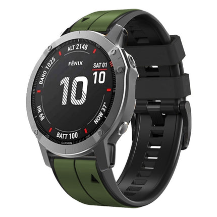 22mm Silicone Sports Two-Color Watch Band, For Garmin Instinct, For Garmin Approach S62