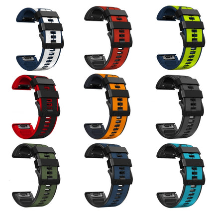 22mm Silicone Sports Two-Color Watch Band, For Garmin Instinct, For Garmin Approach S62