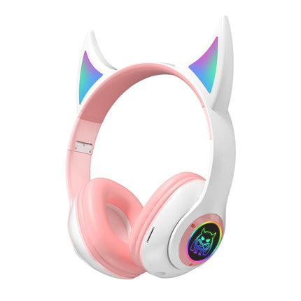 STN25 Devil Ear Headphones For Children with Mic Wireless Headphones Glowing Light Music Christmas Gifts with box