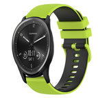 For Garmin Vivomove Sport / Lime Green+Black