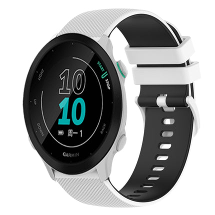 20mm Checkered Two-Color Silicone Watch Band, For Garmin Approach S40, For Garmin Forerunner 158