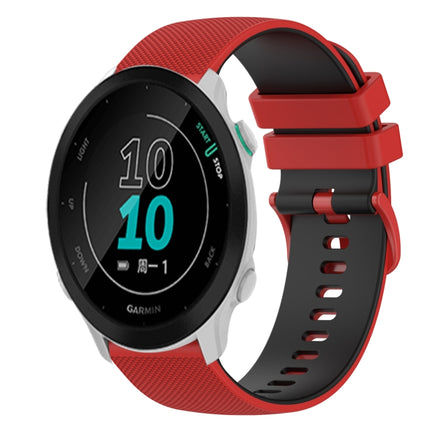 20mm Checkered Two-Color Silicone Watch Band, For Garmin Approach S40, For Garmin Forerunner 158