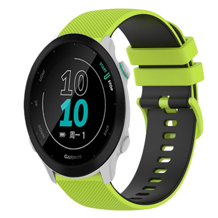 20mm Checkered Two-Color Silicone Watch Band, For Garmin Approach S40, For Garmin Forerunner 158