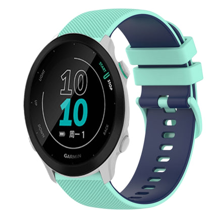 20mm Checkered Two-Color Silicone Watch Band, For Garmin Approach S40, For Garmin Forerunner 158
