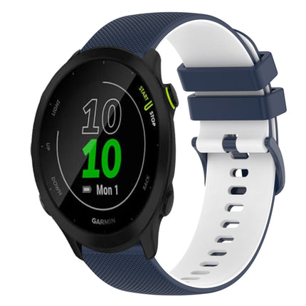 20mm Checkered Two-Color Silicone Watch Band, For Garmin Forerunner 55, For Garmin Venu