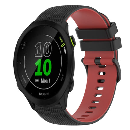 20mm Checkered Two-Color Silicone Watch Band, For Garmin Forerunner 55, For Garmin Venu
