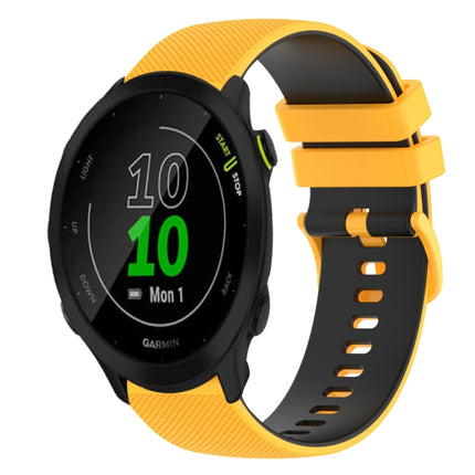 20mm Checkered Two-Color Silicone Watch Band, For Garmin Forerunner 55, For Garmin Venu