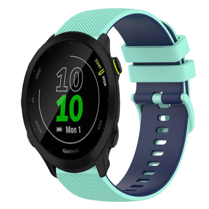 20mm Checkered Two-Color Silicone Watch Band, For Garmin Forerunner 55, For Garmin Venu