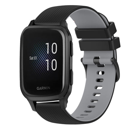 20mm Checkered Two-Color Silicone Watch Band, For Garmin Venu SQ, For Garmin Vivomove 3