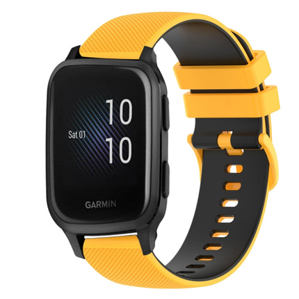 20mm Checkered Two-Color Silicone Watch Band, For Garmin Venu SQ, For Garmin Vivomove 3