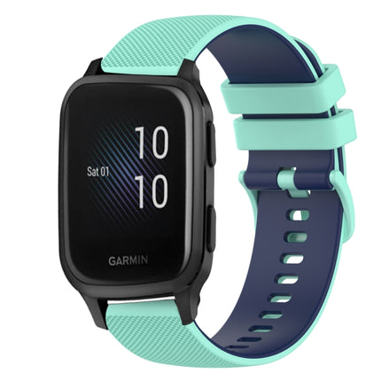20mm Checkered Two-Color Silicone Watch Band, For Garmin Venu SQ, For Garmin Vivomove 3