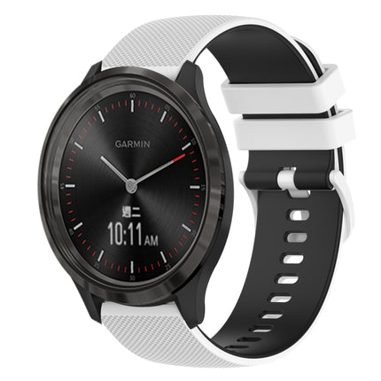 20mm Checkered Two-Color Silicone Watch Band, For GarminMove 3, For Garmin VivoMove Luxe