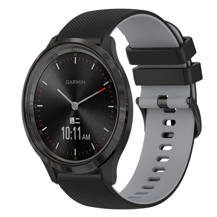 20mm Checkered Two-Color Silicone Watch Band, For GarminMove 3, For Garmin VivoMove Luxe