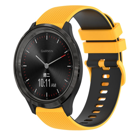 20mm Checkered Two-Color Silicone Watch Band, For GarminMove 3, For Garmin VivoMove Luxe