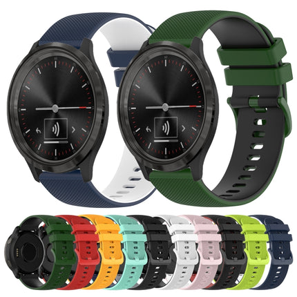 20mm Checkered Two-Color Silicone Watch Band, For GarminMove 3, For Garmin VivoMove Luxe