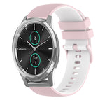 For Garmin VivoMove Luxe / Pink+White