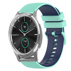 For Garmin VivoMove Luxe / Teal+Blue